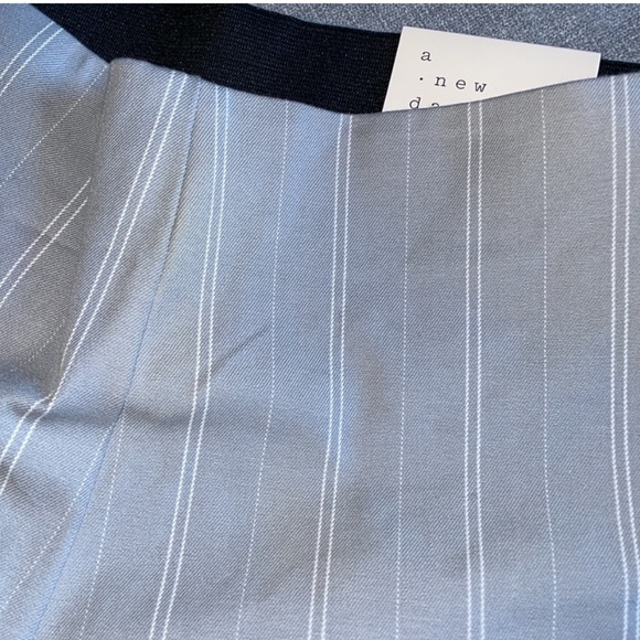 A New Day High Rise Skinny Ankle Side Zip Stretch Pants - Gray Stripe - Picture 4 of 8